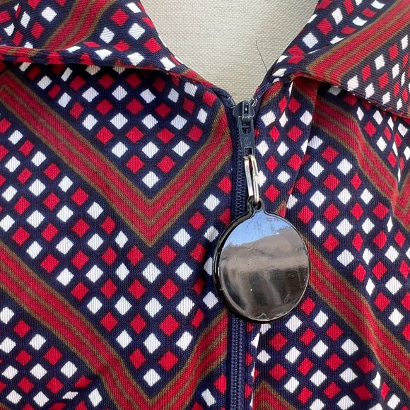 60's The Stroller - Half Zip Up Dress - Abstract Print - Size Large - XLarge - Picture 7 of 9